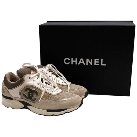 chanel trainers beige.